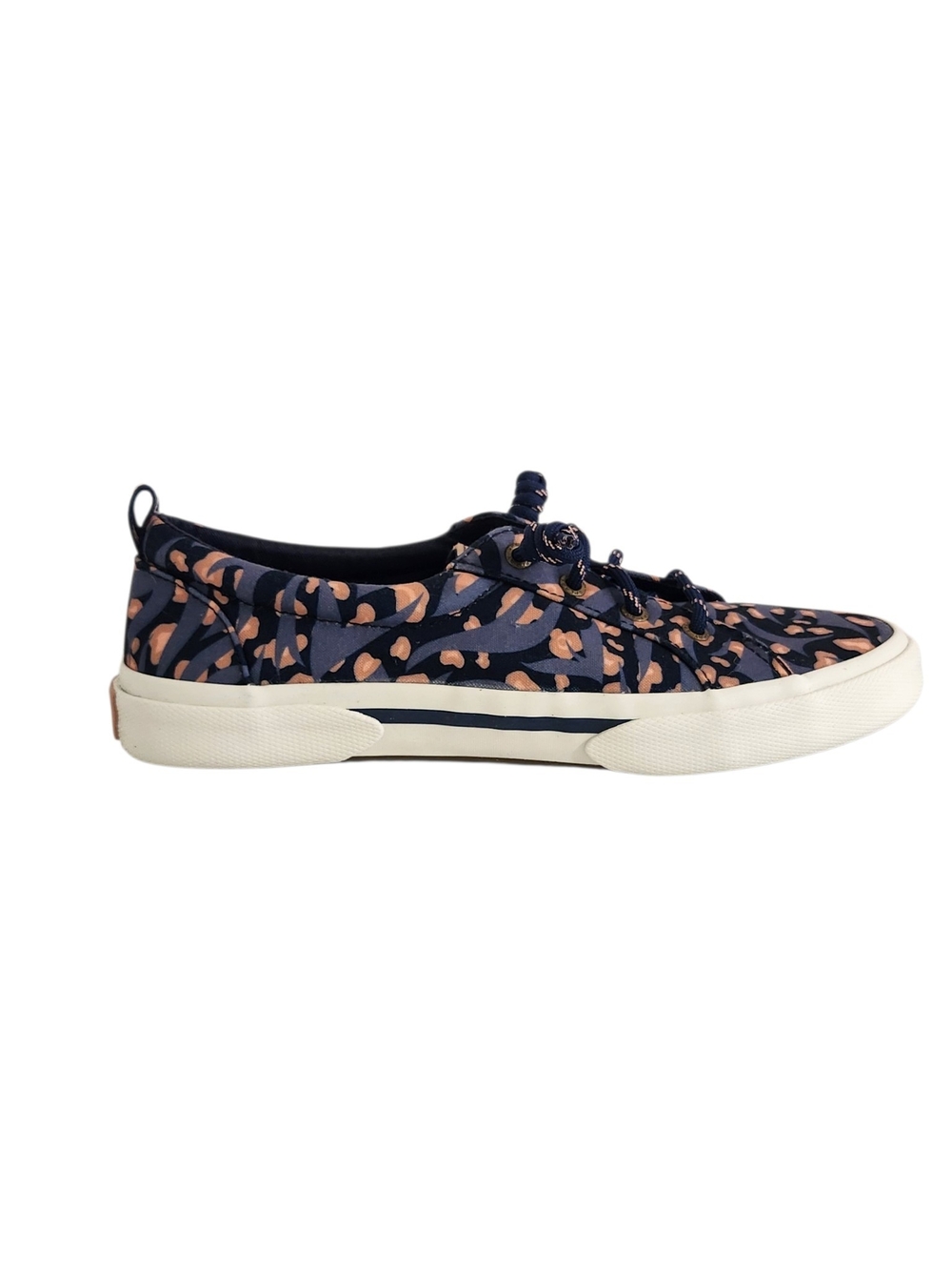 Sperry Blue and Pink Abstract Animal Print Slip-On Sneakers Size 7.5